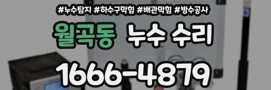 월곡동 누수 수리