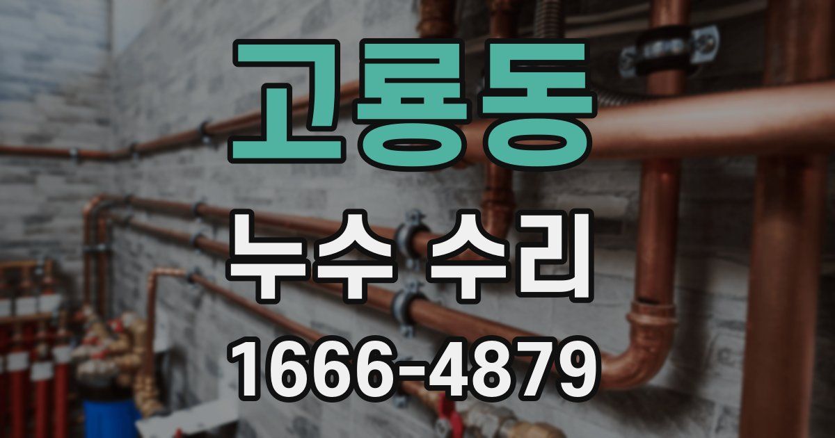 고룡동 누수 수리