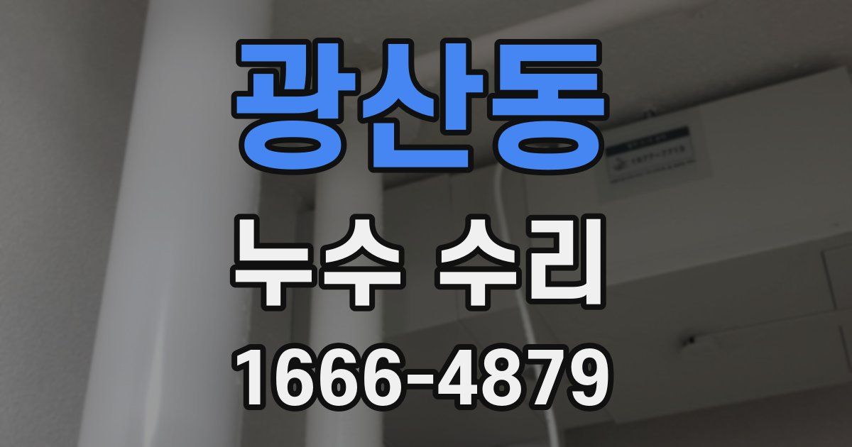 광산동 누수 수리