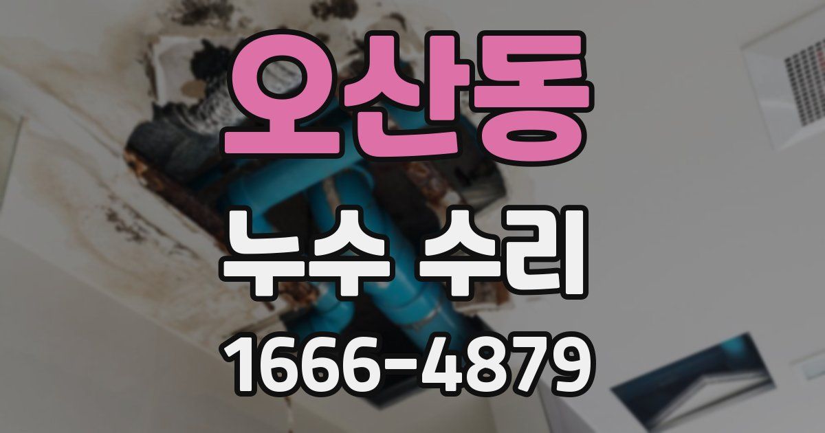 오산동 누수 수리