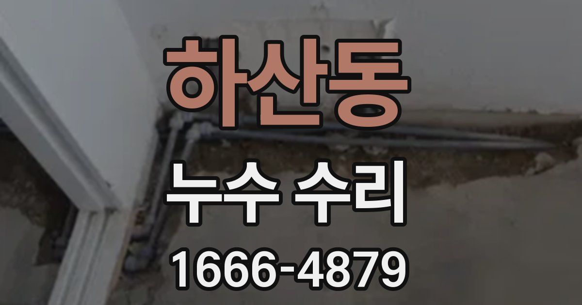 하산동 누수 수리