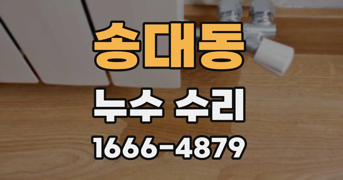 송대동 누수 수리