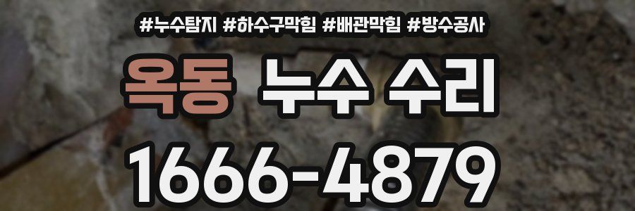 옥동 누수 수리