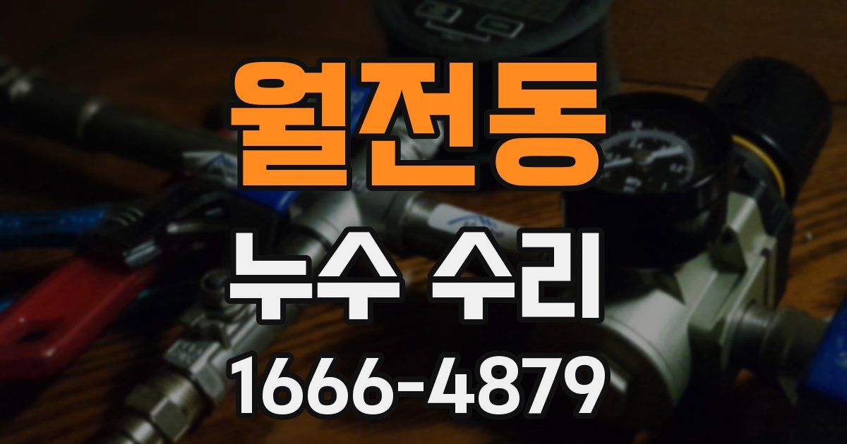 월전동 누수 수리