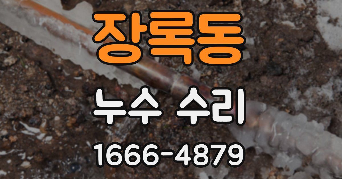 장록동 누수 수리