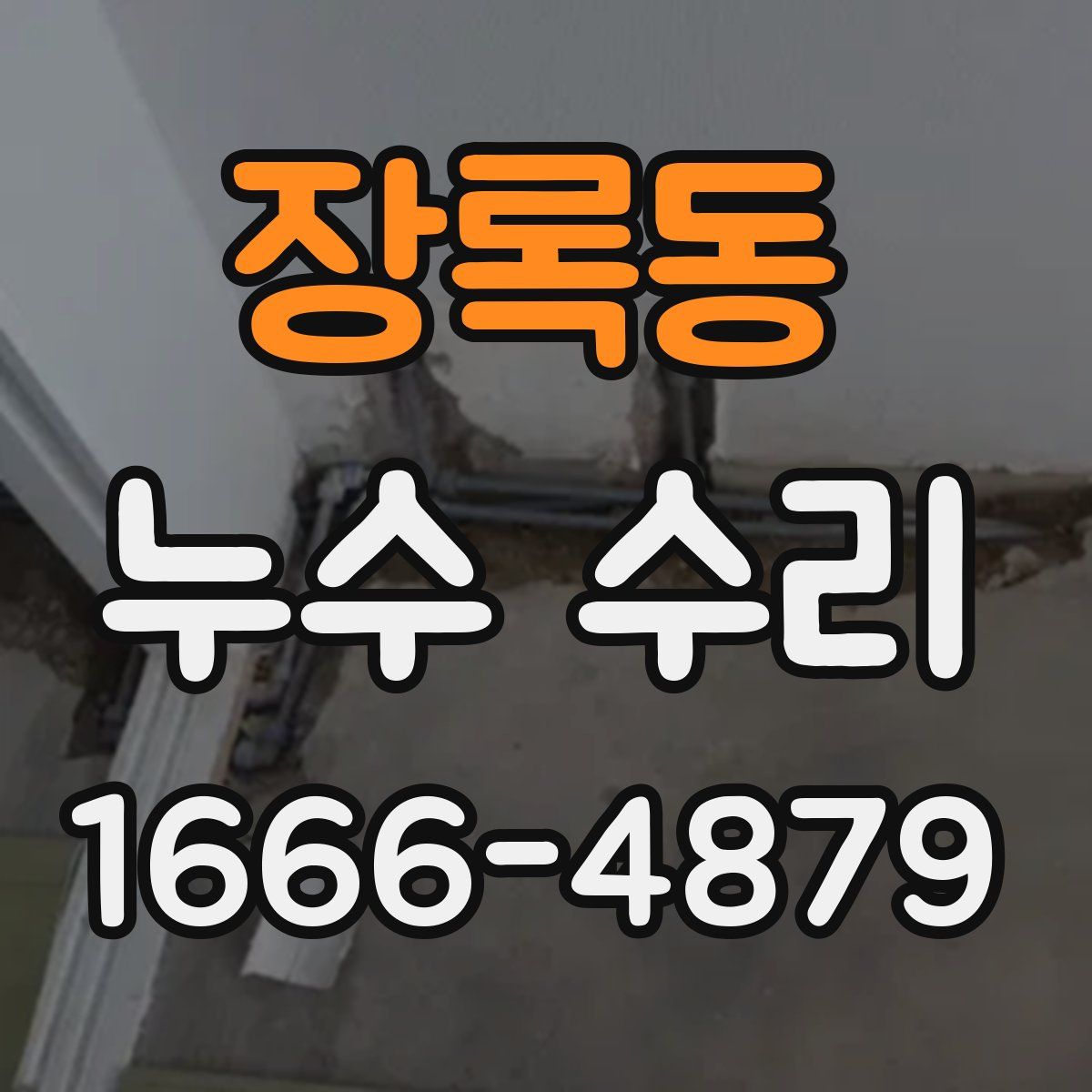 장록동 누수 수리