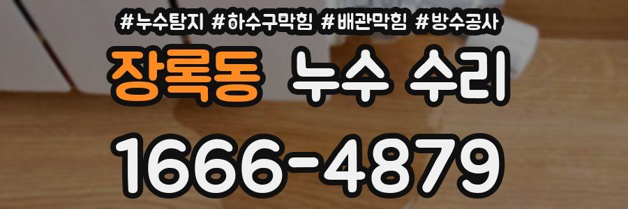 장록동 누수 수리