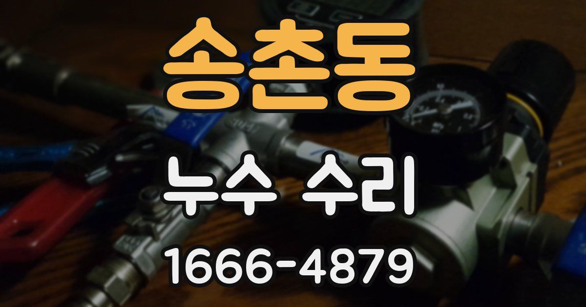송촌동 누수 수리