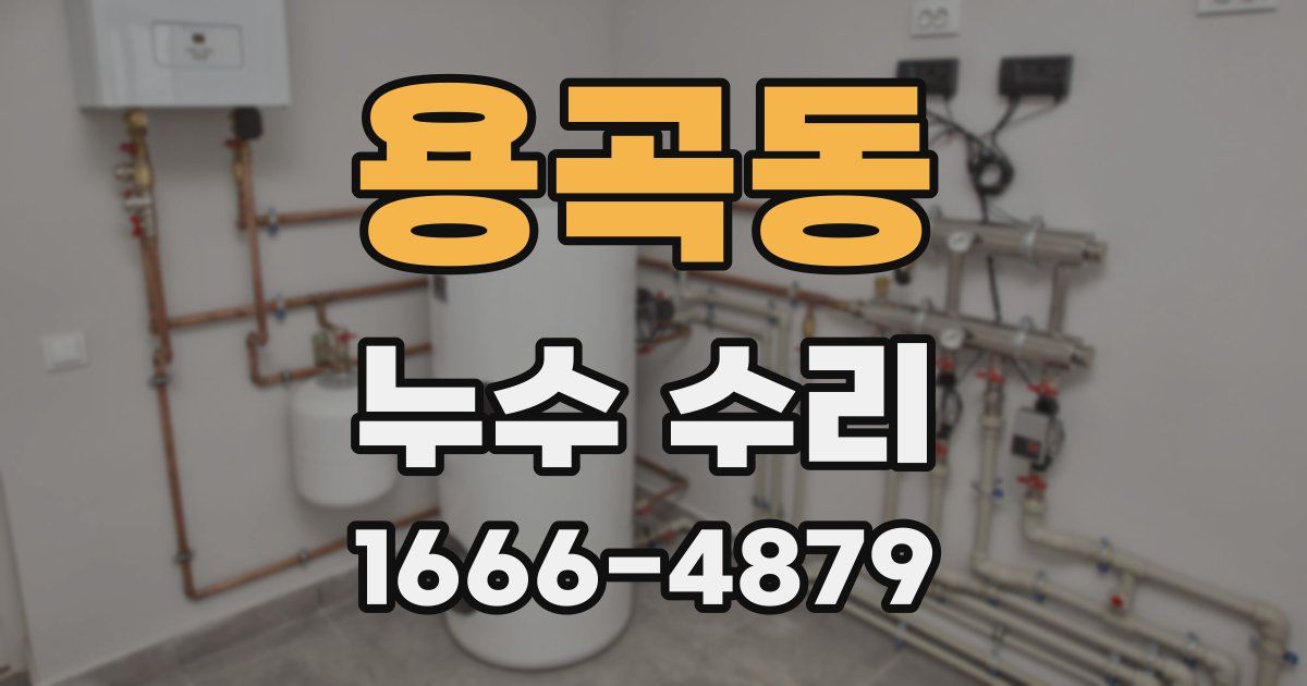 용곡동 누수 수리