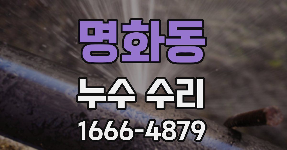 명화동 누수 수리