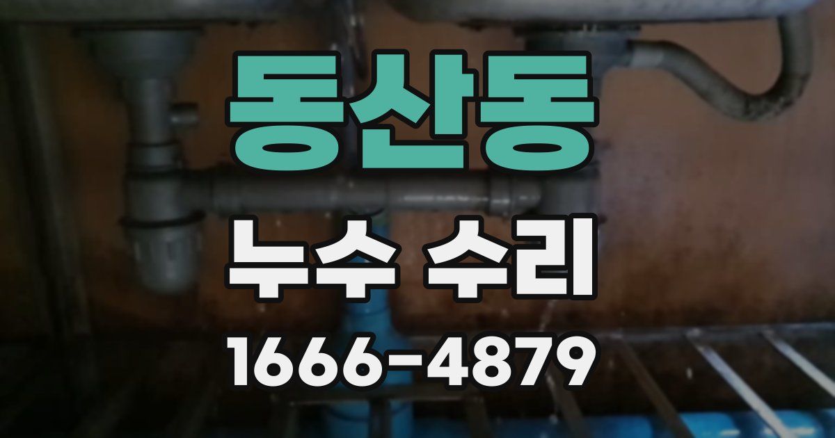동산동 누수 수리