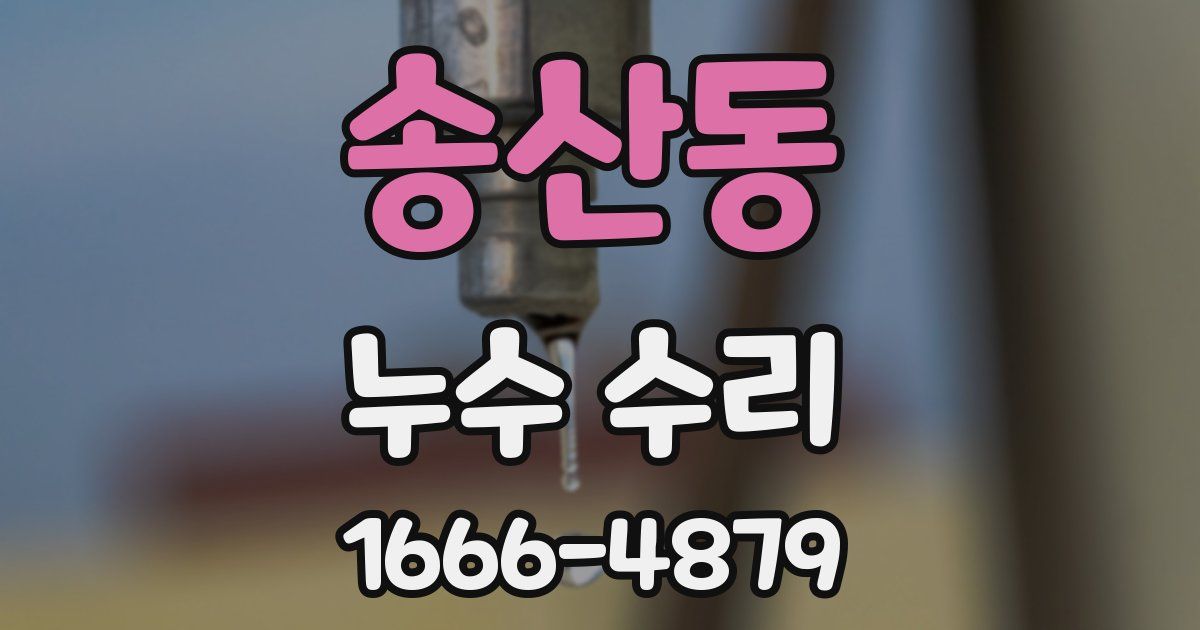 송산동 누수 수리