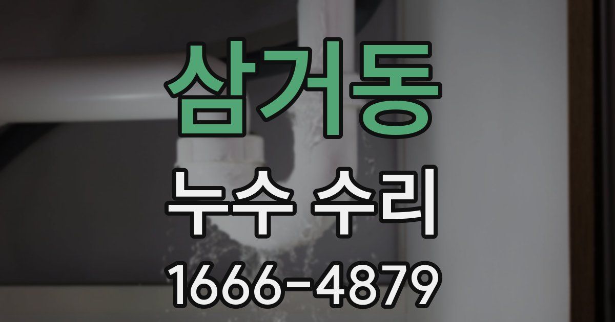 삼거동 누수 수리