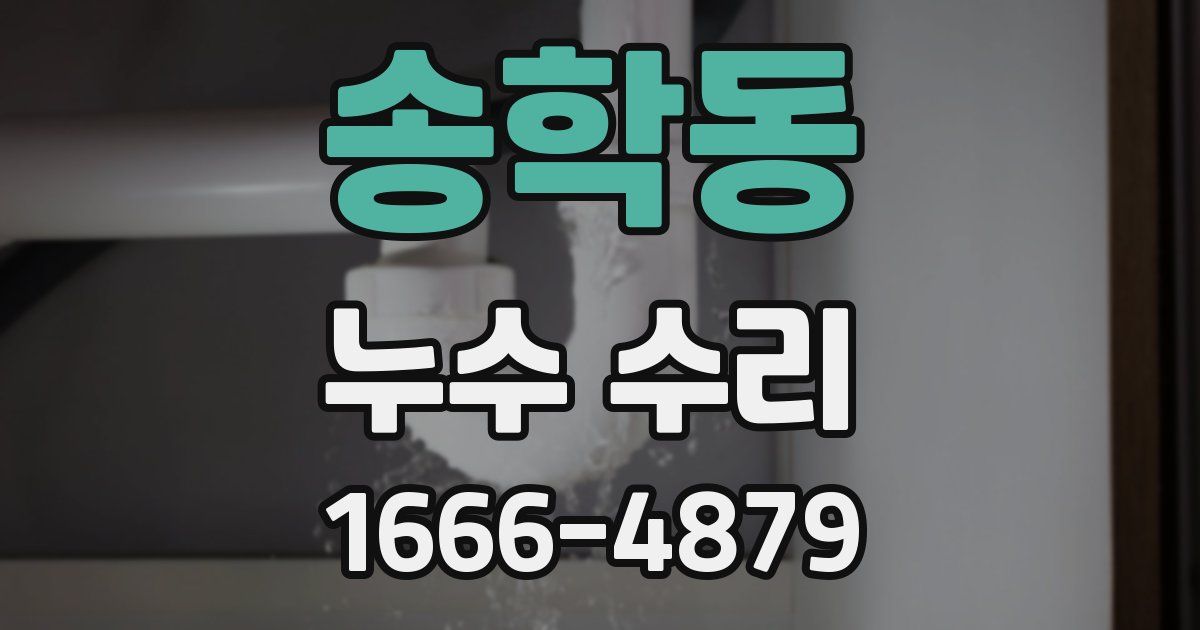 송학동 누수 수리