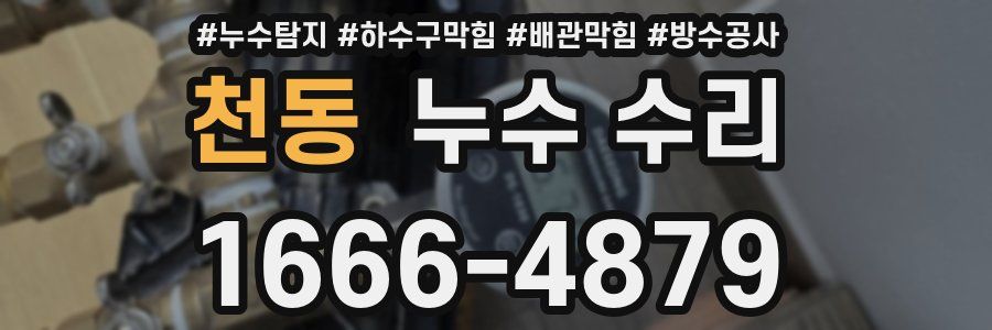 천동 누수 수리