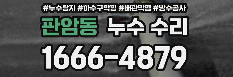 판암동 누수 수리