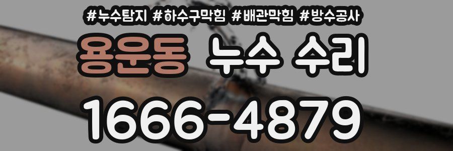 용운동 누수 수리