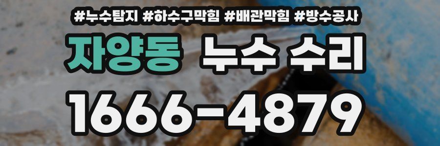 자양동 누수 수리