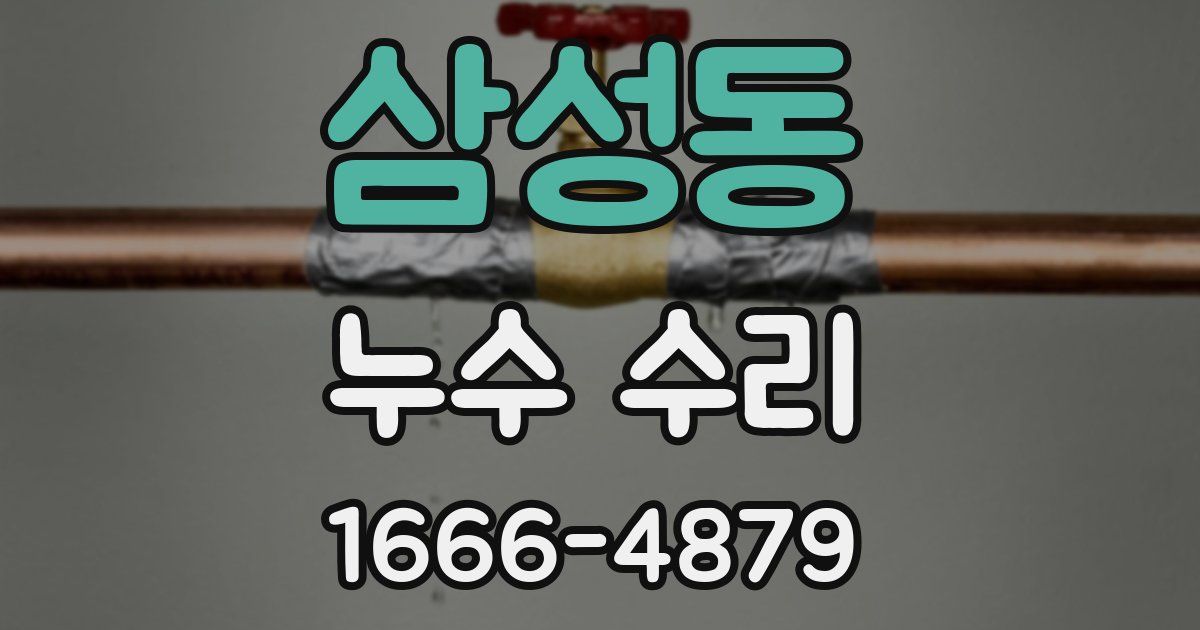 삼성동 누수 수리