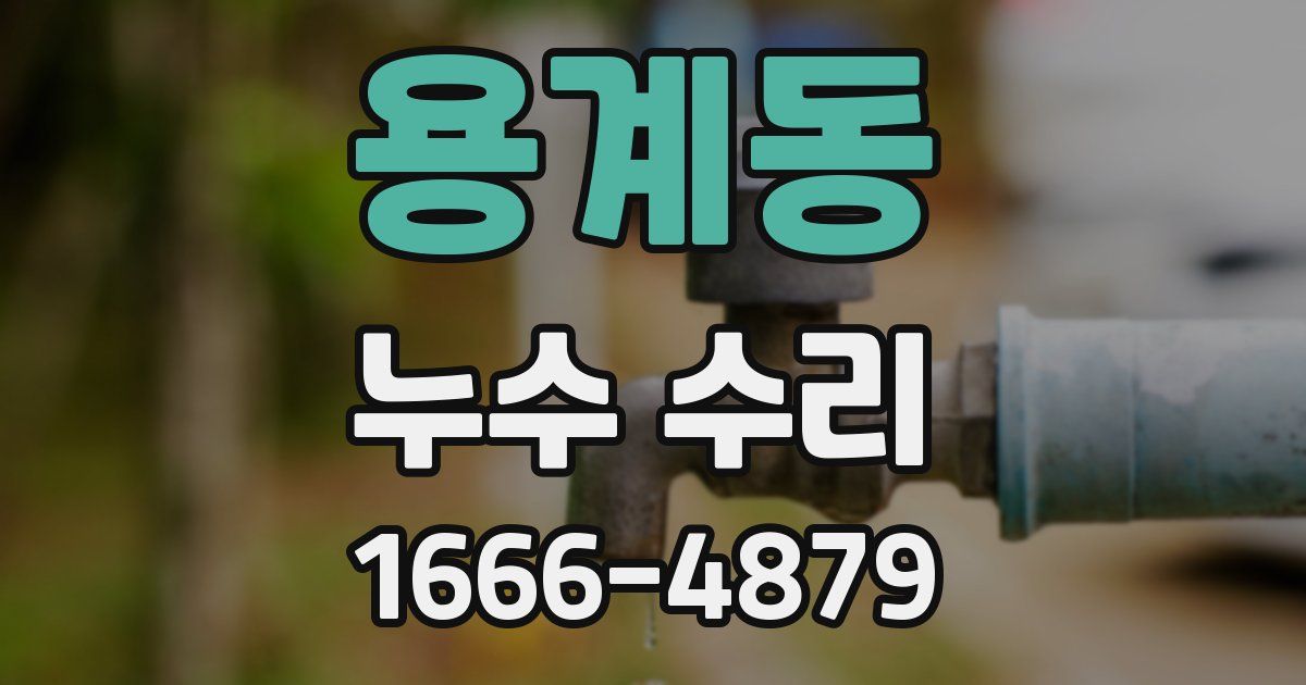 용계동 누수 수리