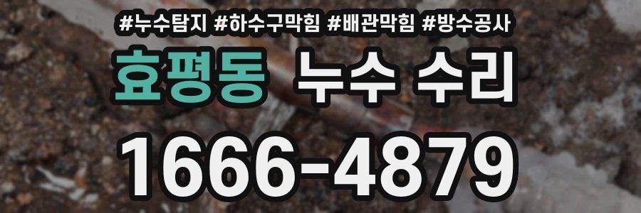 효평동 누수 수리