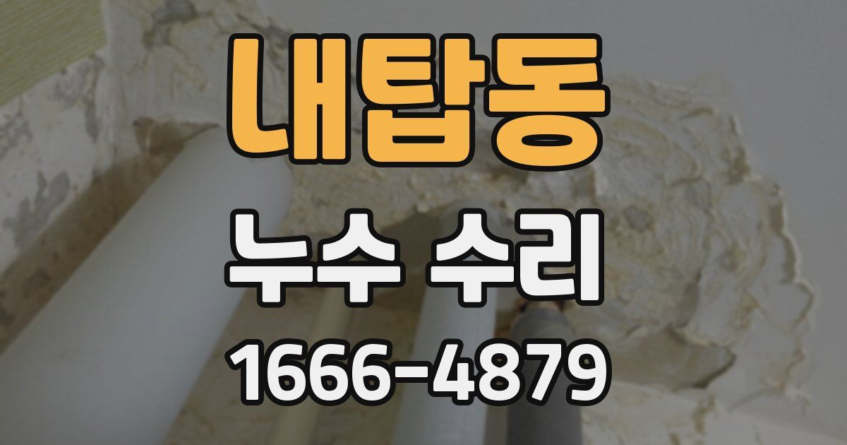 내탑동 누수 수리