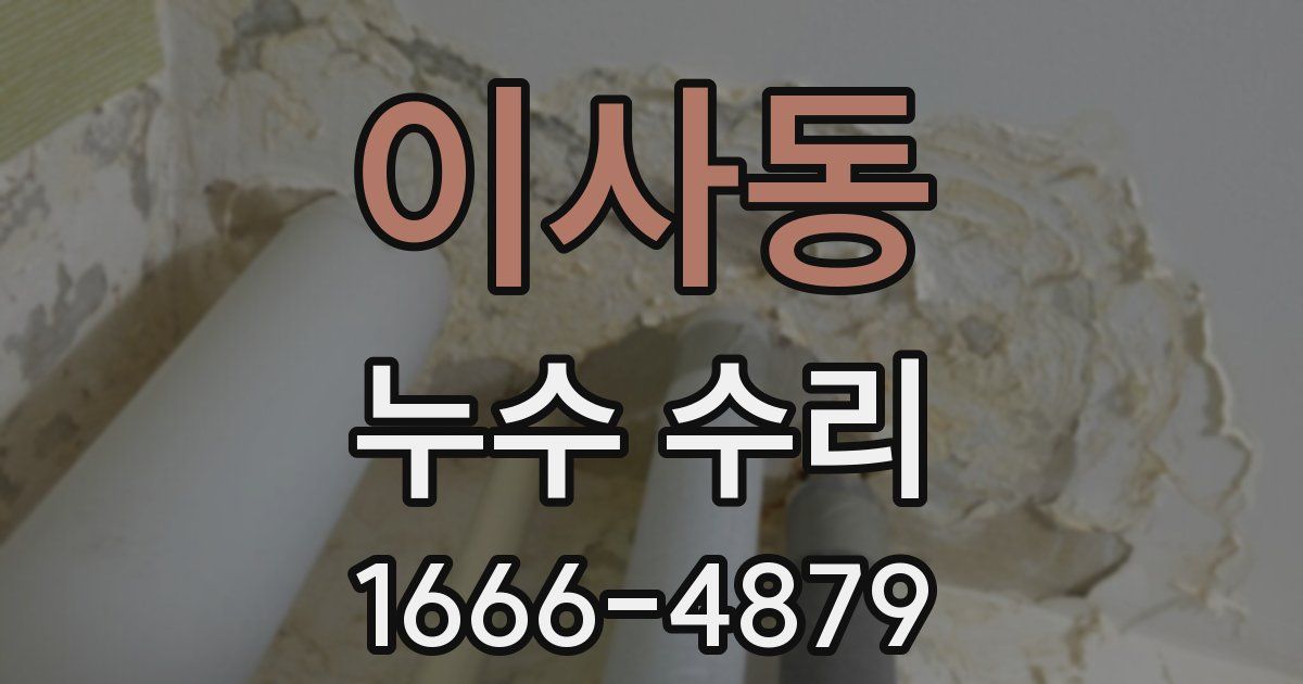 이사동 누수 수리