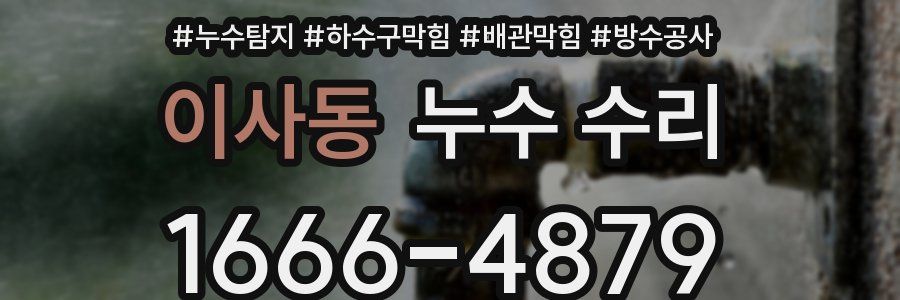 이사동 누수 수리