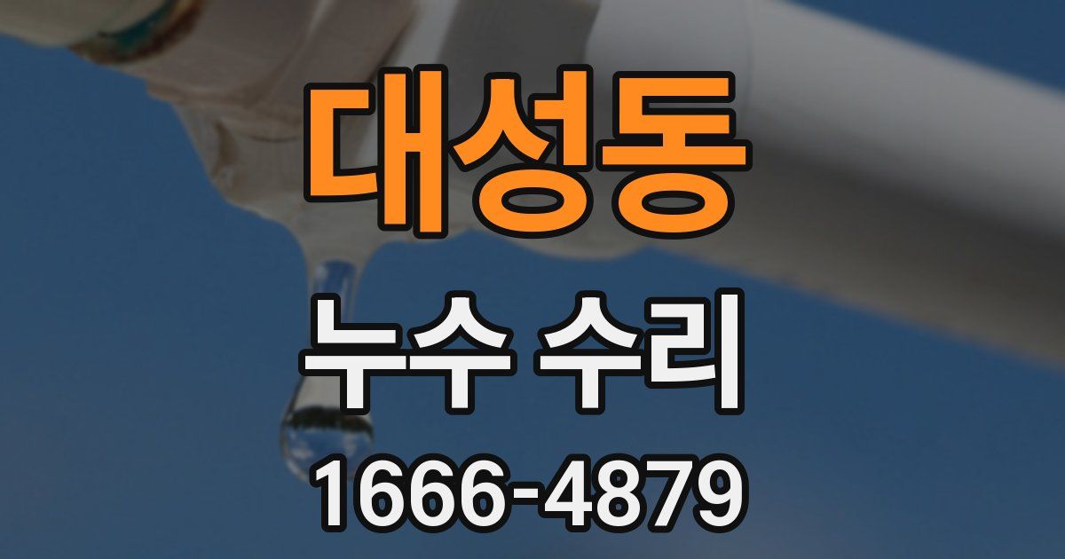 대성동 누수 수리