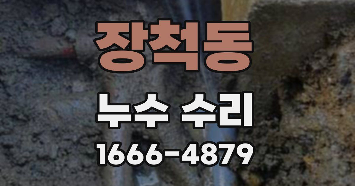 장척동 누수 수리