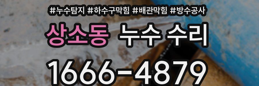 상소동 누수 수리