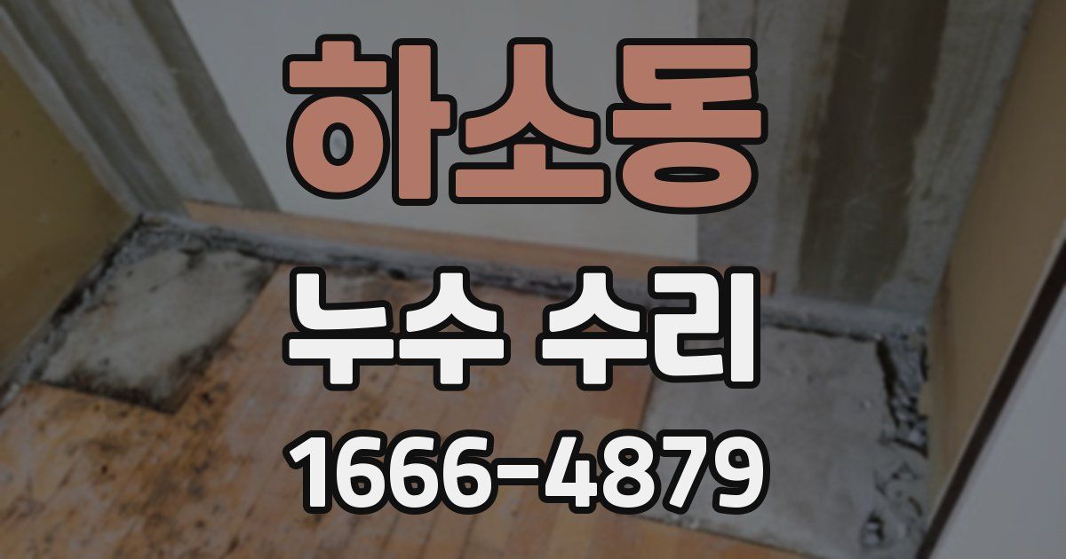 하소동 누수 수리