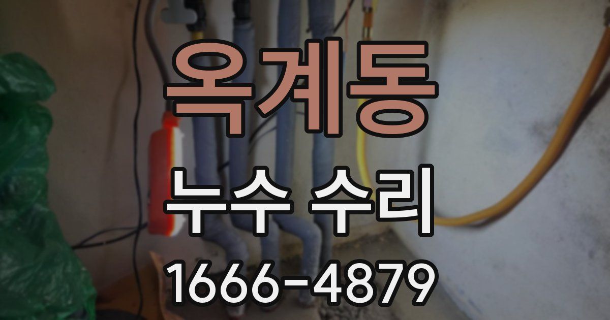 옥계동 누수 수리