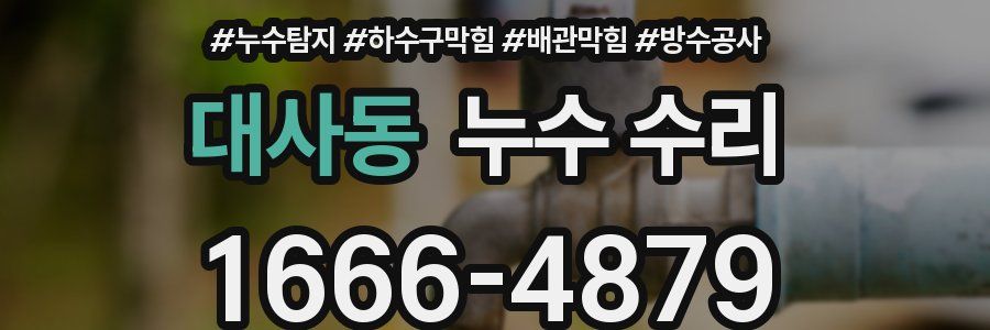 대사동 누수 수리