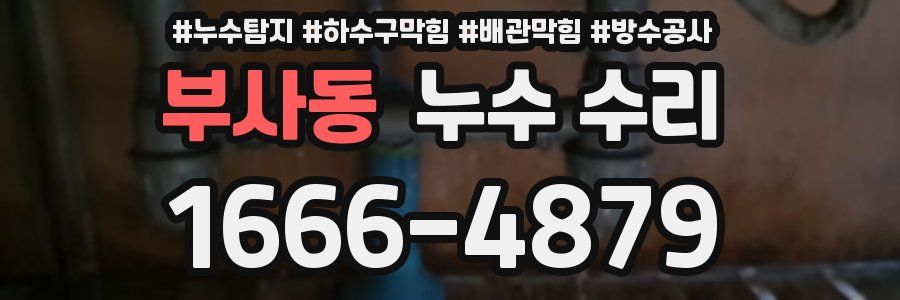 부사동 누수 수리