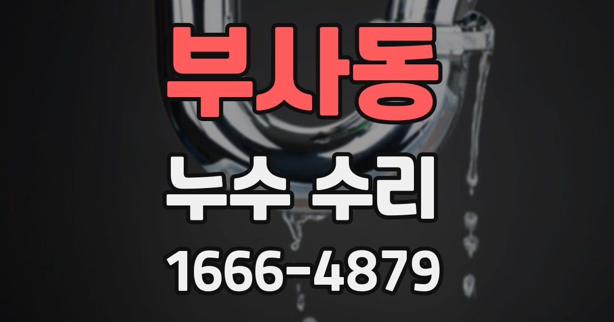 부사동 누수 수리