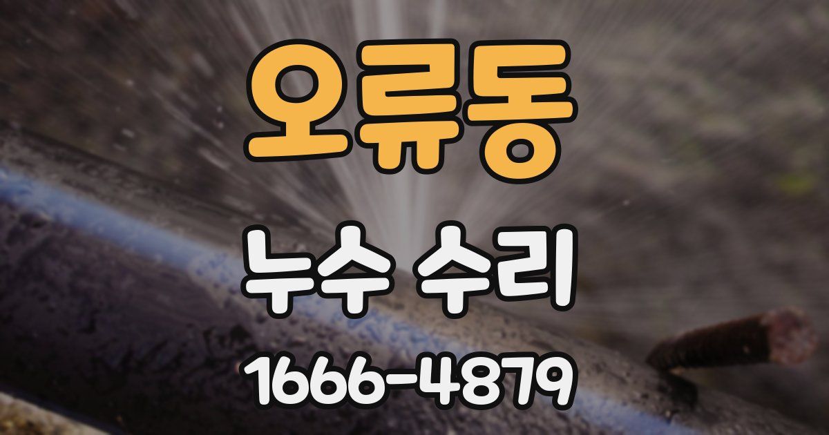 오류동 누수 수리
