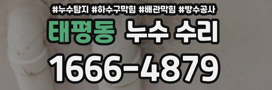 태평동 누수 수리