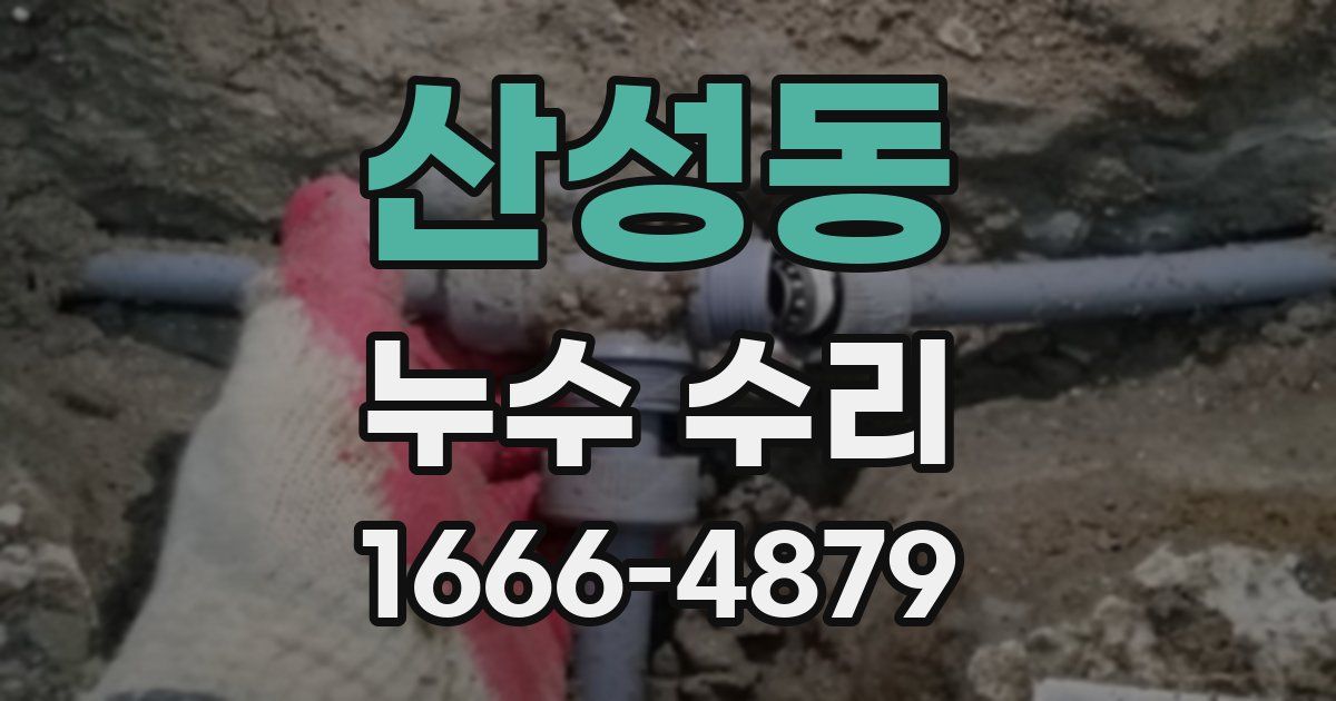 산성동 누수 수리