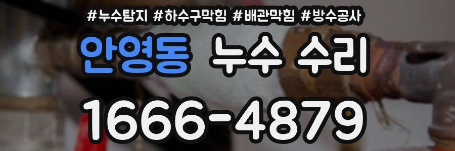 안영동 누수 수리