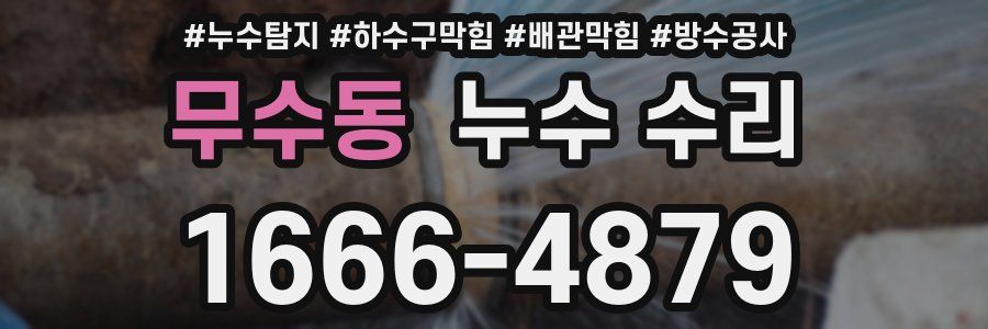 무수동 누수 수리