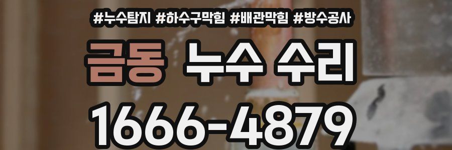 금동 누수 수리