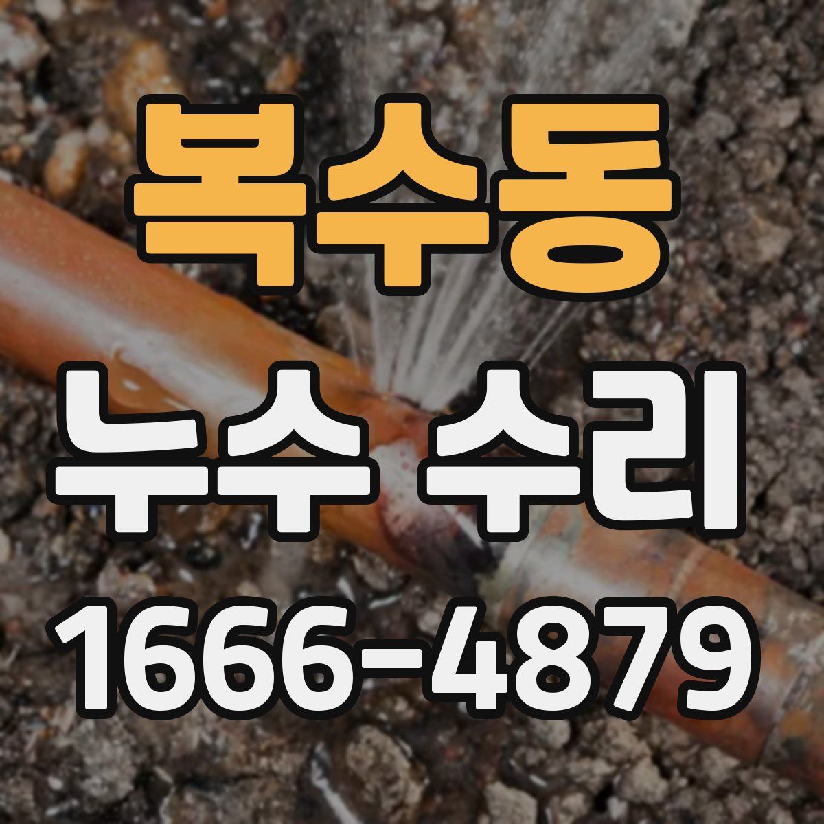 복수동 누수 수리