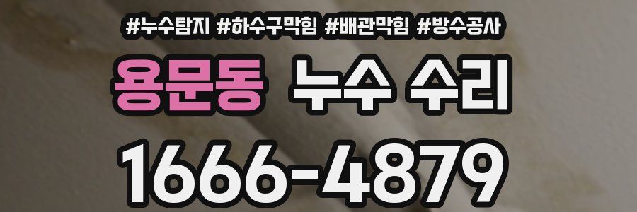 용문동 누수 수리