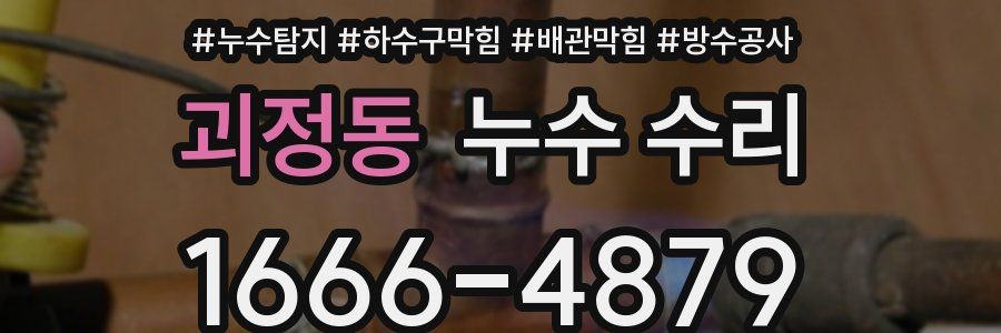 괴정동 누수 수리