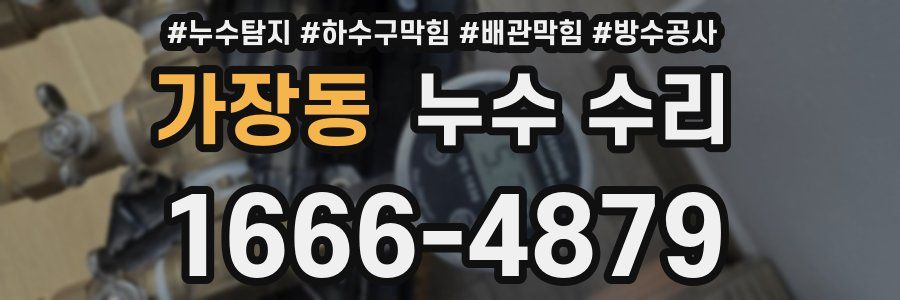 가장동 누수 수리