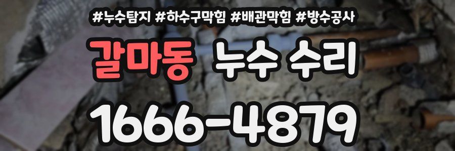 갈마동 누수 수리