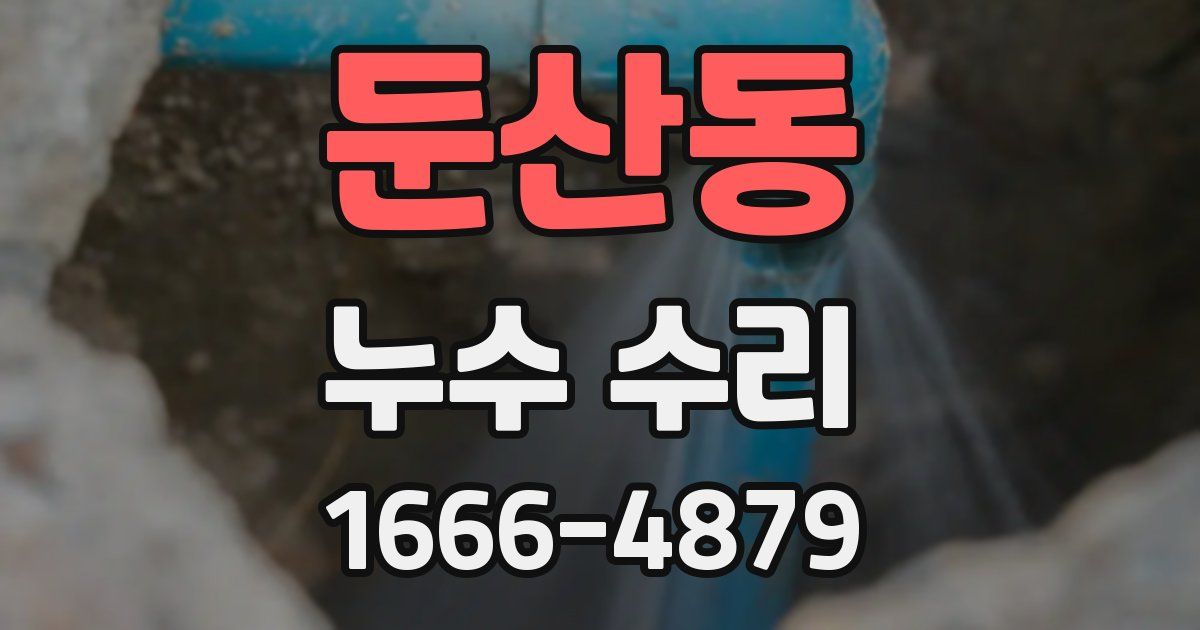 둔산동 누수 수리