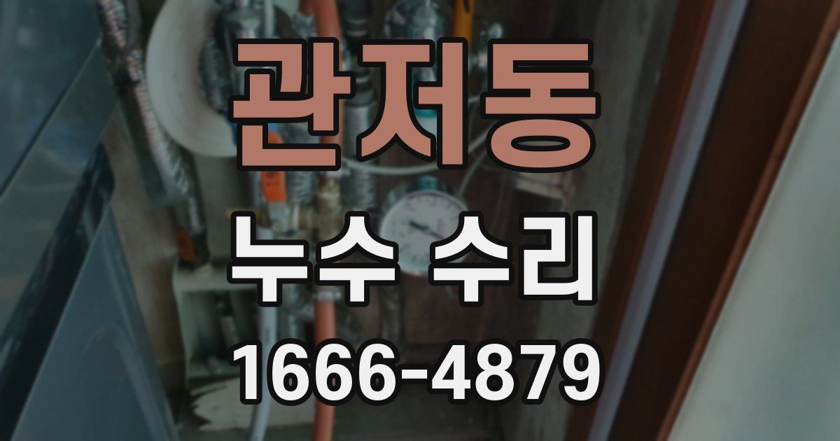 관저동 누수 수리