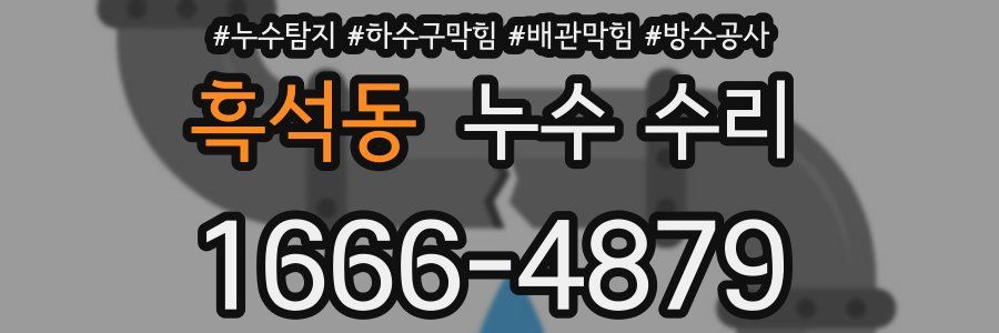 흑석동 누수 수리